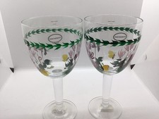 PORTMERION BOTANIC GARDENS WATER/WINE GOBLETS X 2 18oz
