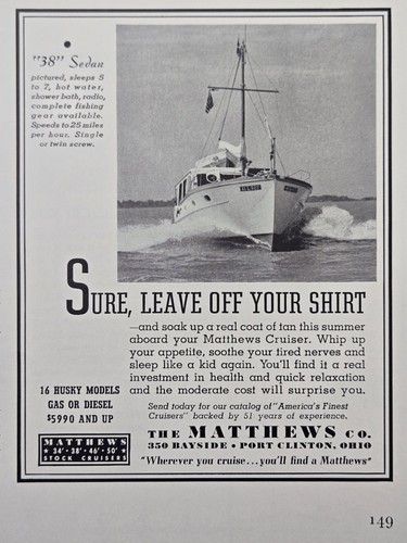 Matthews boats cruisers port - matthews,