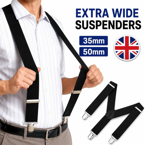 Extra wide suspenders 35mm - suspenders,