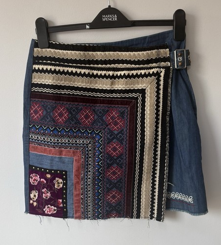 Desigual patchwork wrap skirt - patchwork,