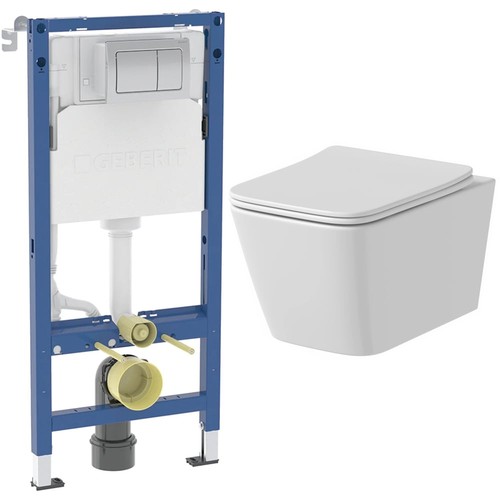 Rimless wall hung square - wall,