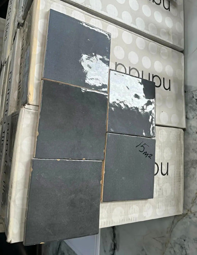 Square dark metro tiles - square,