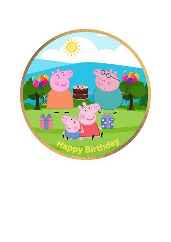Peppa pig birthday - birthday, cake