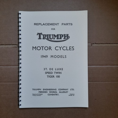 Triumph pre unit parts book - pre-unit,