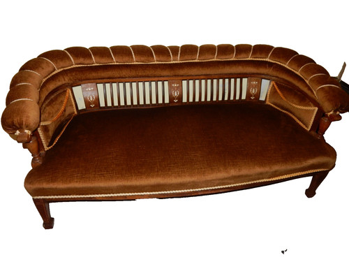 Antique seater settee couch - 3,