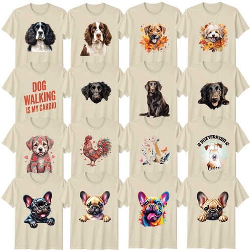 Floral dog adult shirt - floral, t-shirt