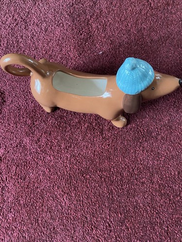 Dachshund dog brown - brown, ceramic