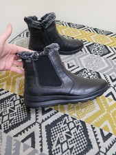 Worn Twice Black Reiker Riekertex Water Resistant Ankle Boots Size 6 EU 39