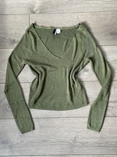Olive Green Divided Cardigan