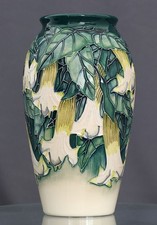 Moorcroft 'Angels Trumpets Vase' by Angela Davenport Ltd.Ed 1325 Collectors Club