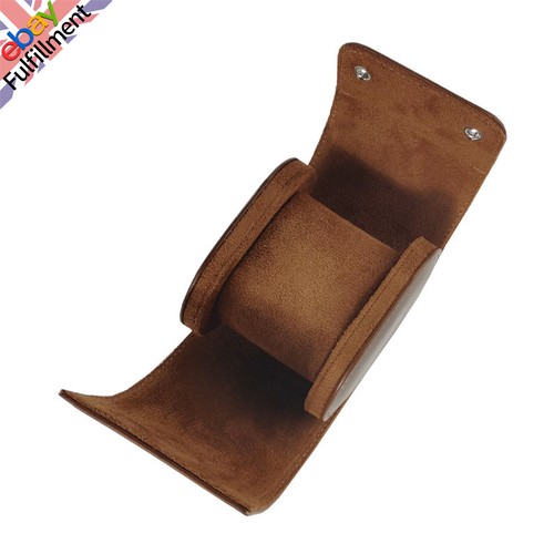 Brown watch roll travel case - roll,