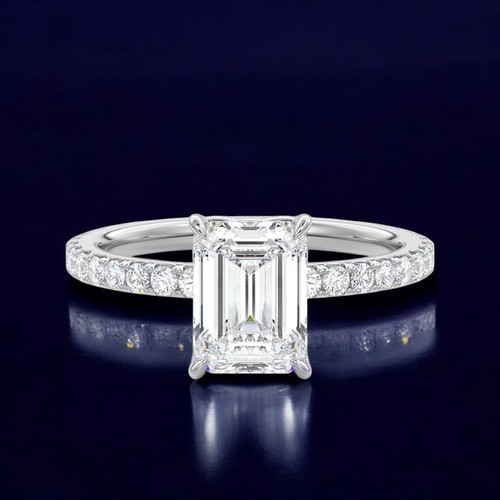 14k white gold - gold, lab
