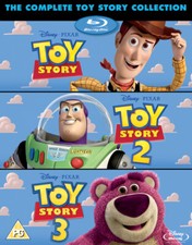 Toy Story 1-3 Blu-ray (2010) John Lasseter cert PG 4 discs Fast and FREE P & P