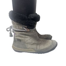 Cushe Boots Womens 8 Fireside Suede Leather Gray Winter Waterproof Snow Fur 