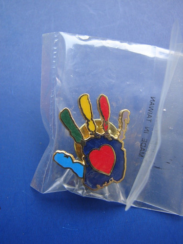 Rainbow color block hand - rainbow, red