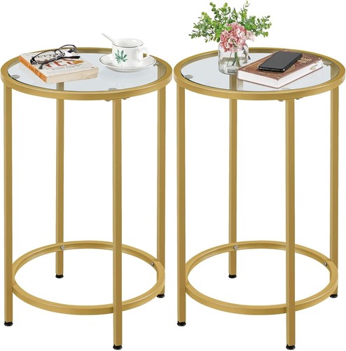 Round side table small glass - small,