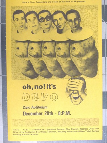 Vtg 1982 punk flyer devo - vtg,