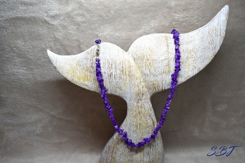 Gemstone chip necklace with - necklace, a