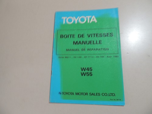 Workshop manual gearbox toyota - workshop,