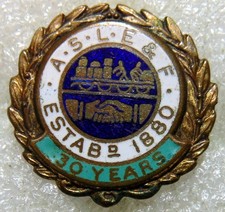 ASLEF Union 30 Years Service