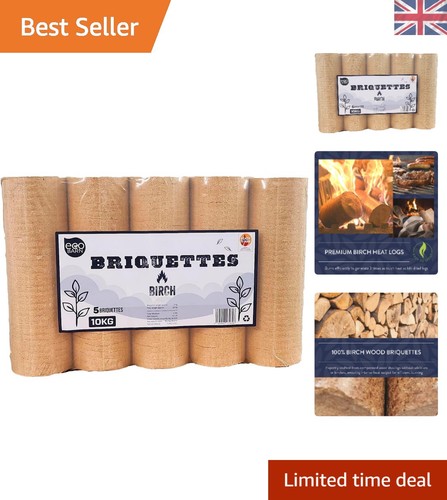 Birch log briquettes 10kg - birch,