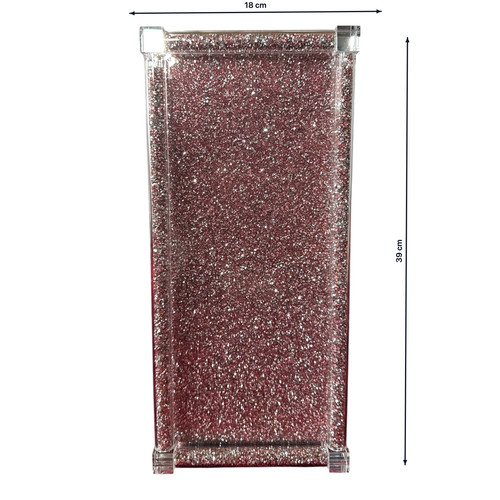 Pink crushed diamond crystal - crushed,