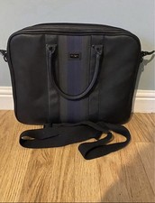 Ted Baker Mens  Leather laptop Document Bag - Black Fits Laptop with defect