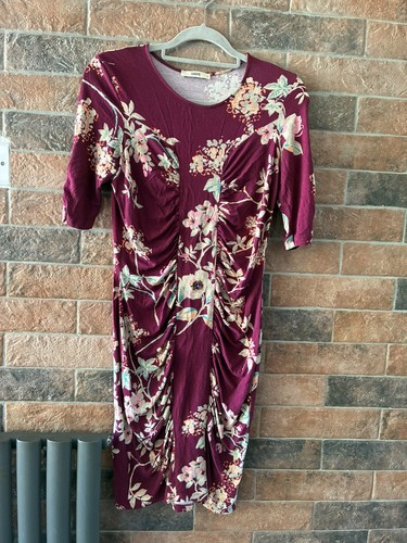 Oasis burgundy floral ruched - oasis,