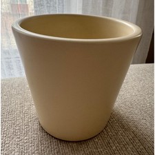 B & Q Verve Ceramic Indoor Plant Pot, Cream, Diameter 12cm, Height 11cm