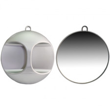 Silver Round Mirror Barber
