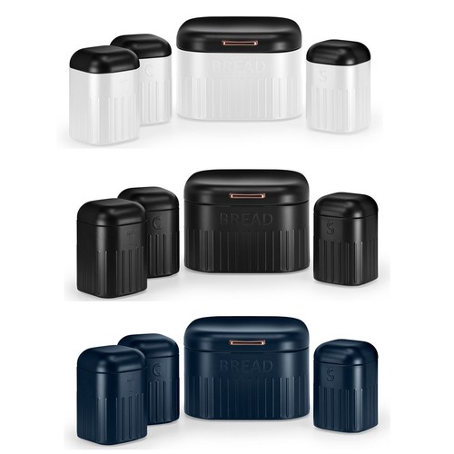 Tea coffee sugar canisters - tea,
