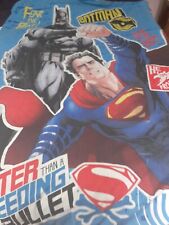 *BATMAN SUPERMAN* Faster Than A Speeding Bullet Fear The Bat Duvet Cover Single