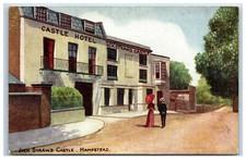 Postcard Jack Straws Castle Hampstead London artist drawn