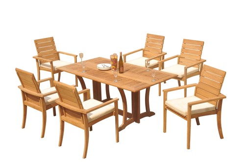 7pc grade teak dining set - 7pc,