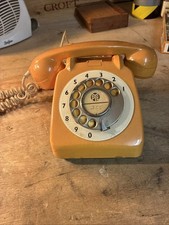 GPO Telephone 746 Rotary Retro Style Handset Telephone - Orange Untested Look
