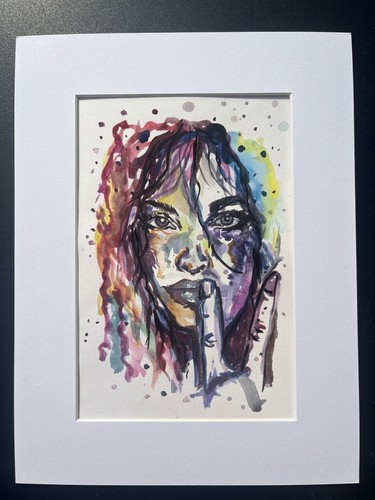 Watercolour portrait gouache - watercolour,