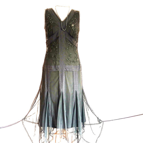 Gothic black beaded 20s - gothic,