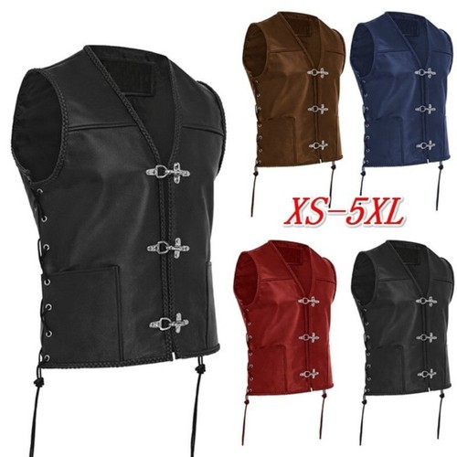 Men leather vest - men,