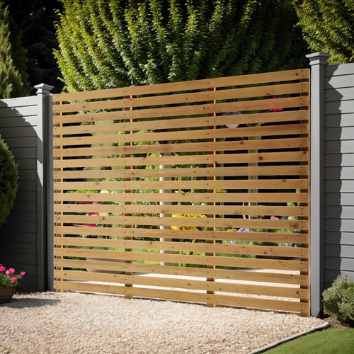 Outdoor vertical slats fence - vertical,