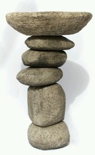 Cairn Stone  bird bath / bird