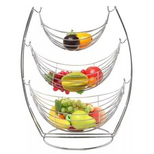 Chrome swinging fruit bowl - swinging,