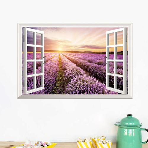 Wallpaper fake window sunrise - fake,