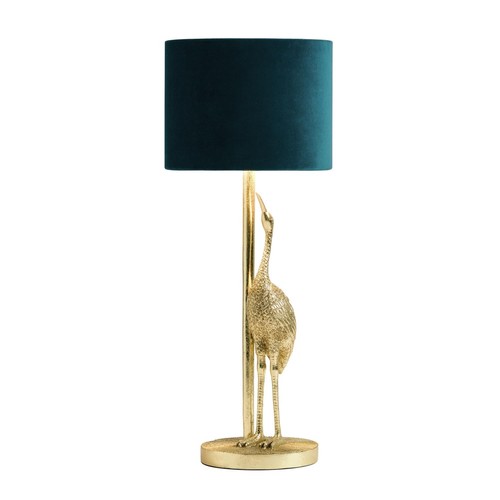 Teal gold crane - crane, table