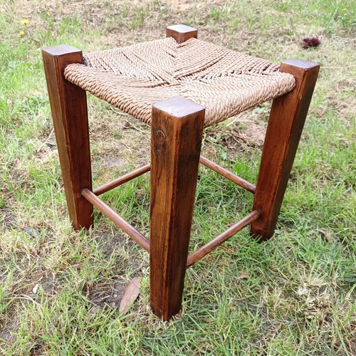 Vintage wooden stool - vintage, with
