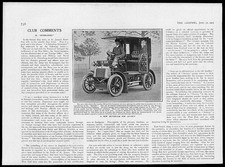 1905 Antique Print - MOTOR CAR