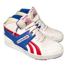 Reebok Pro Legacy Mid White Blue Red Men's Trainers UK9 