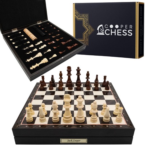 Wooden storage chess set - chess,
