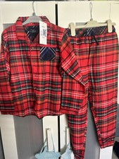 Red Tartan Pajamas Size Age 9 