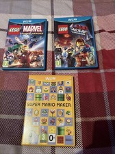 Nintendo Wii U Games Bundle Lego Marvel Lego Movie Super Mario Maker Tested Uk S