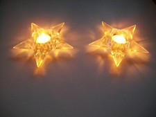 Set of Two Clear Acrylic Star